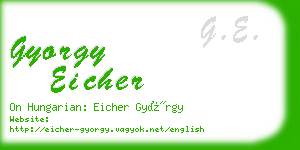 gyorgy eicher business card